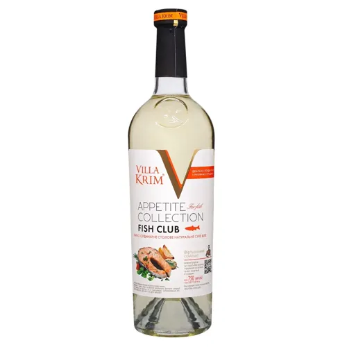 Вино Villa Krim Fish Club біле сухе 9-13% 0,75л