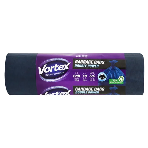 Пакети для сміття Vortex Double Power багатошарові 120л 10шт