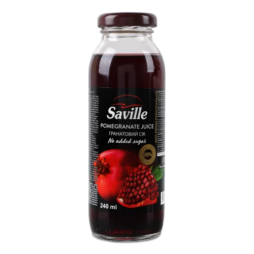 Сік Гранатовий Saville с/пл, Натуральний, В/с, 240мл