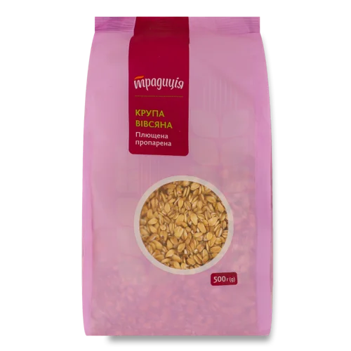 Вівсяна Крупа Плющ Пропарена, 500г, Традиція