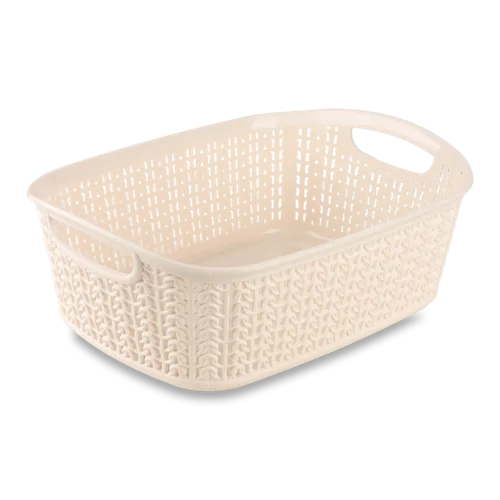 Корзина Прямокутна Крем Вищого Ґатунку 3л, №59002 Knit Ucsan Plastik 1шт