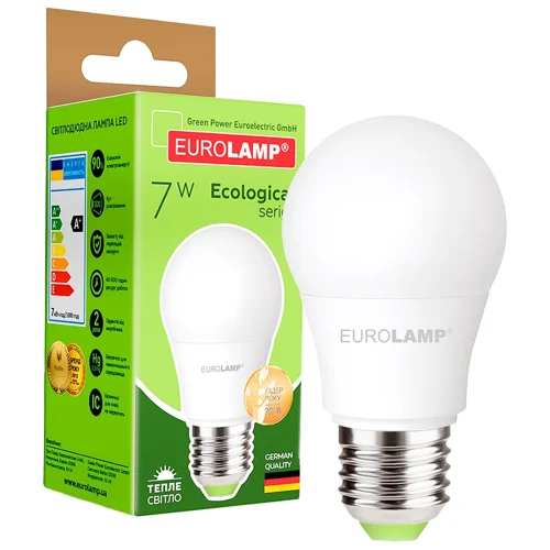 Лампа світлодіодна Eurolamp LED E27 7W 3000K