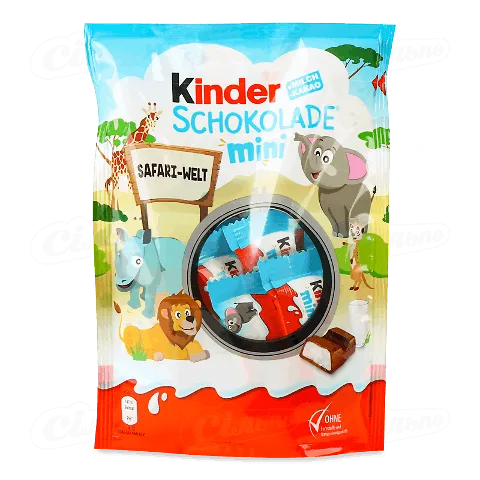 Батончик Kinder Schokolade Mini шоколадний В*, 120г