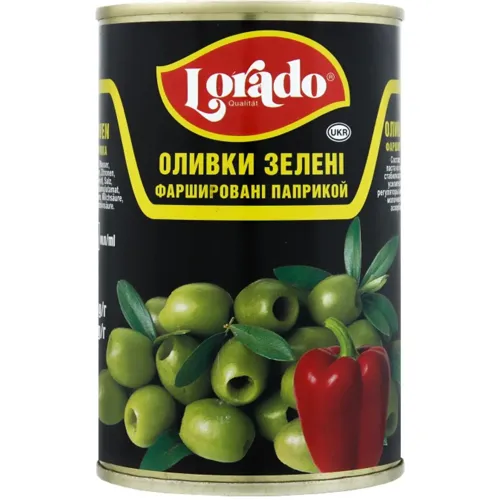 Оливки Lorado з паприкою 300г