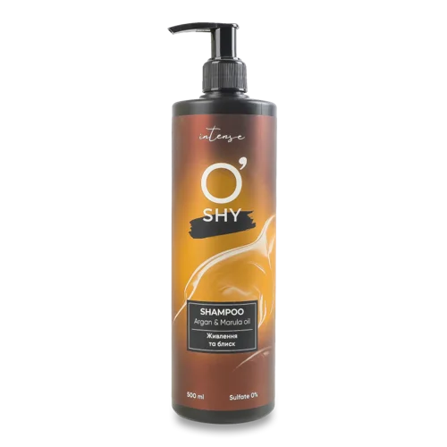 Шампунь Argan&Marula Oil Живлення та Блиск Intense O'shy, 500мл