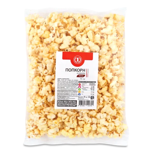 Попкорн Зі Смаком Бекону В/К, ТМ "1", 70г