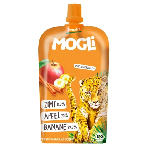 Пюре Mogli з яблуком, корицею та бананом органічне 120г