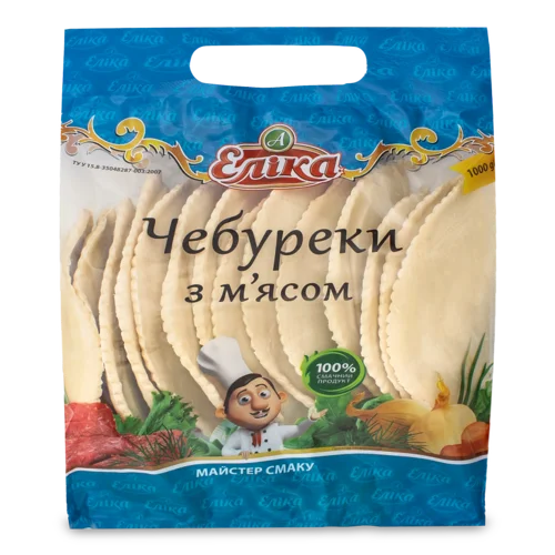 Чебуреки З М'ясом Заморожені Еліка, м/у, 1 кг