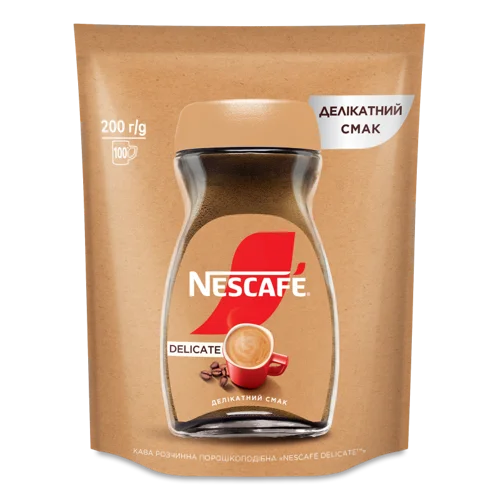 Розчинна Кава Порошкоподібна Delicate Nescafe, В/ґ, 200г