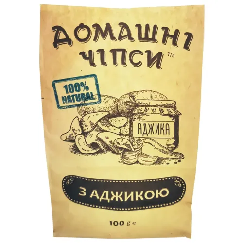 Чіпси Домашні Чіпси з аджикою 100г