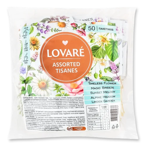 Трав'яний Чай Assorted Tisanes Lovare, м/у 50 шт
