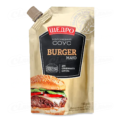 Соус майонезний Щедро Burger Mayo 30% 190г