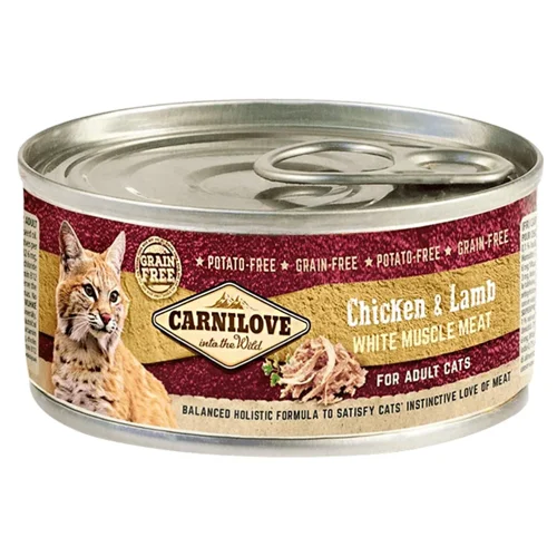 Корм вологий Carnilove з куркою та ягням для котів 100г
