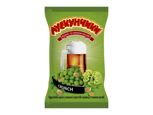 Арахіс Лускунчики смажений у хрусткій скоринці Васабі 60г