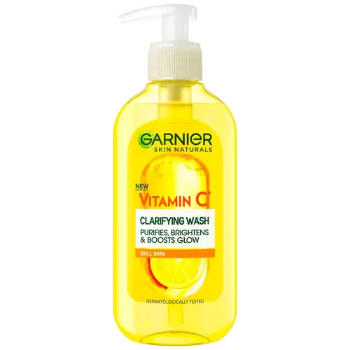 Гель для вмивання Garnier Skin Naturals з вітаміном С для тьмяної шкіри обличчя з ефектом сяяння та вирівнювання тону 200мл