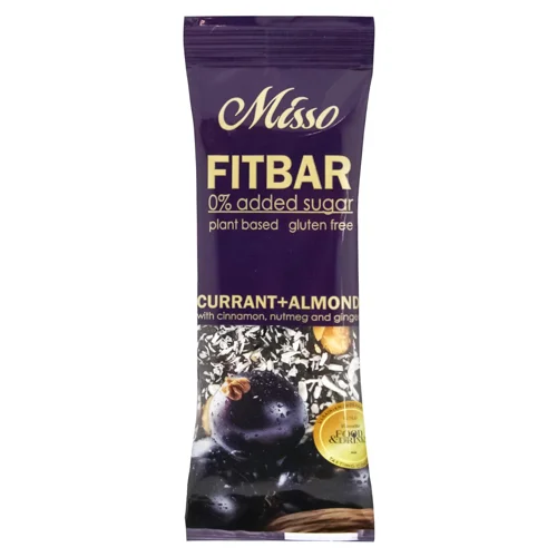 Батончик Misso Fitbar Смородина-мигдаль з корицею, мускатним горіхом та імбирем 30г