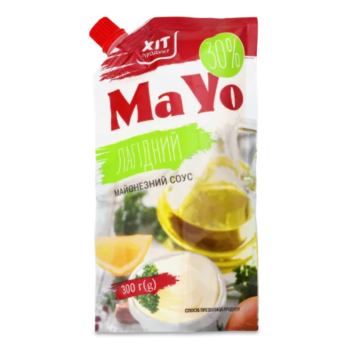 Соус Майонезний Вищого Ґатунку 30% Лагідний MaYo, 300г