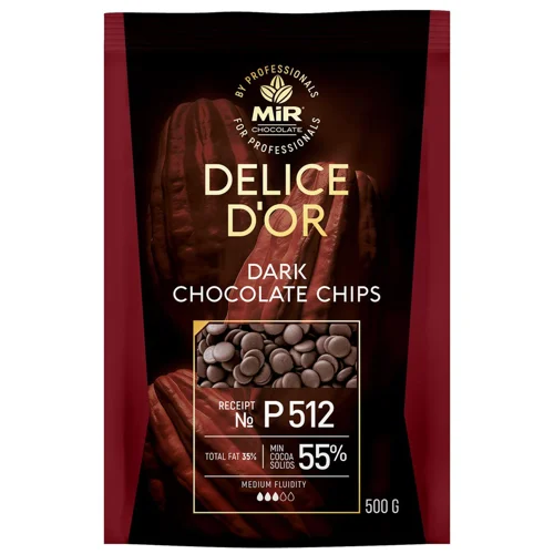 Шоколад чорний MiR Delice D'or диски Р512 55% 500г