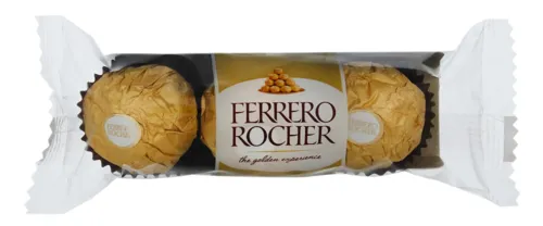 Цукерки вафельні з молочним шоколадом та лісовими горіхами Ferrero Rocher м/у 37.5г