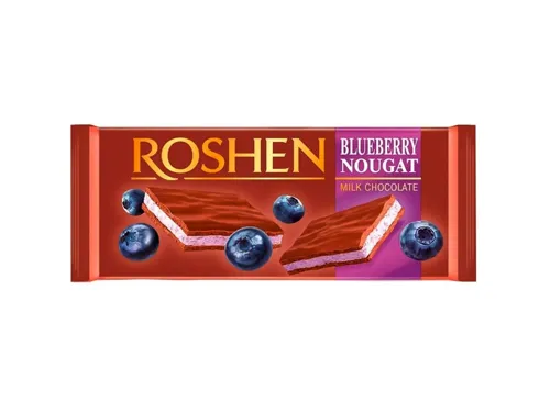 Шоколад ROSHEN Молочний з чорничною нугою ВКФ 90г