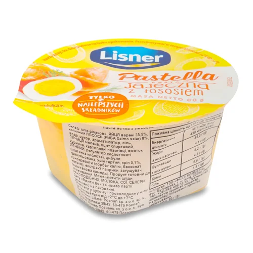 Паста Lisner яєчна з лососем, 80г