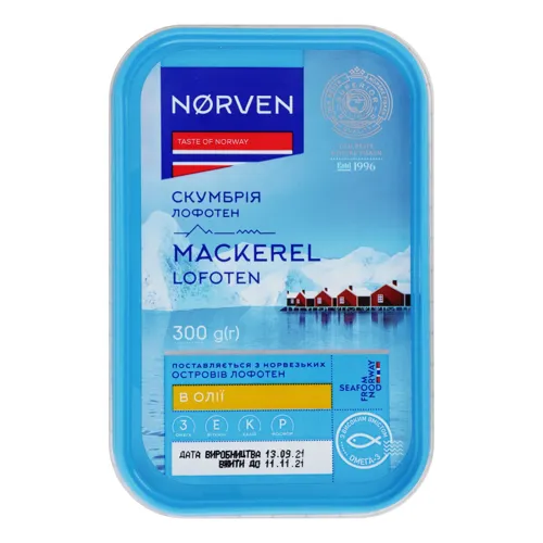 Скумбрія в олії Лофотен Norven п/у 300г