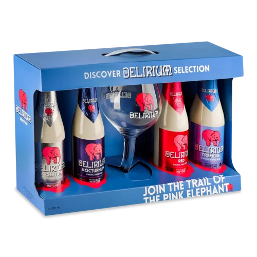 Пиво Delirium Discovery Pack, в/ґ, 4*0.33л + Келих 330мл