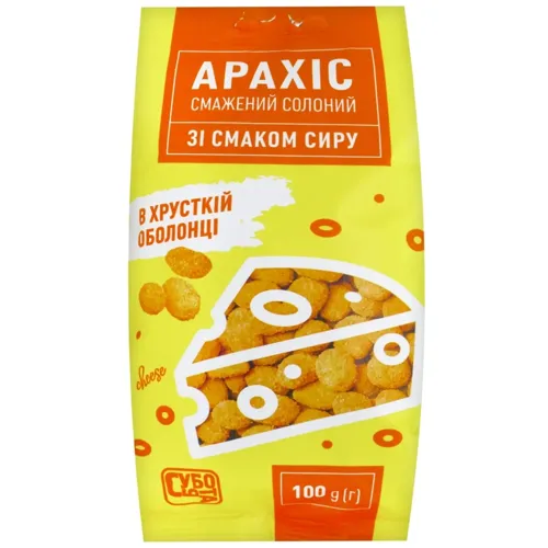 Арахіс Субота смажений солоний в хрусткій оболонці зі смаком сиру 100г