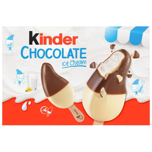 Морозиво ексімо Kinder молочне в глазурі 4шт 152г
