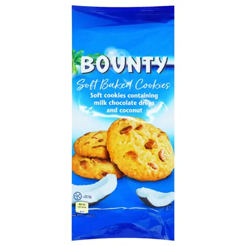Печиво Bounty зі шматочками молочного шоколаду та кокосом 180г