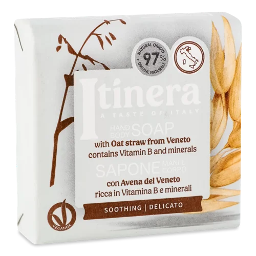 Туалетне Мило для Рук і Тіла Soothing Oat Straw, Натуральне, Veneto, 100г