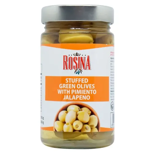 Оливки Rosina фаршировані халапеньйо 170г