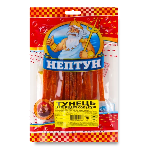 Тунець Солоний-Сушений З Перцем, в/ґ, 70г