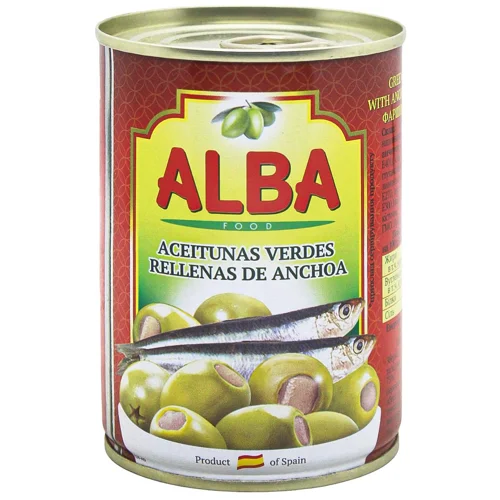Оливки Alba Food з анчоусом 300мл