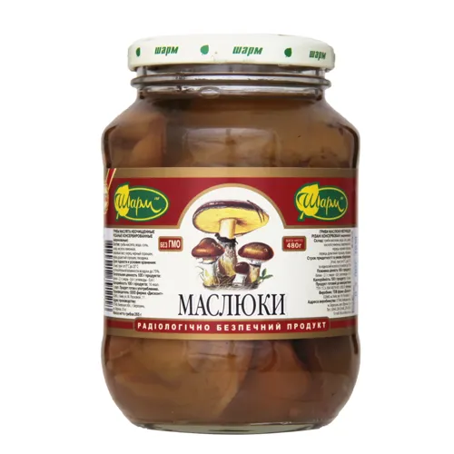 Гриби консервовані Маслюки Шарм с/б 480г