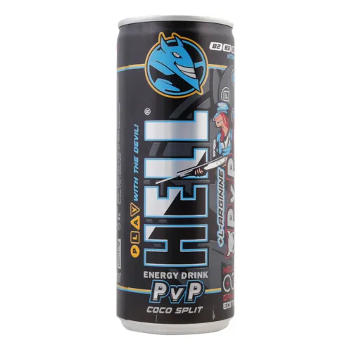 Напій енергетичний безалкогольний газований PvP Hell з/б 250мл