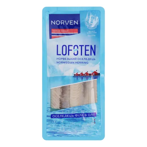 Оселедець філе в олії Lofoten Norven лоток 150г