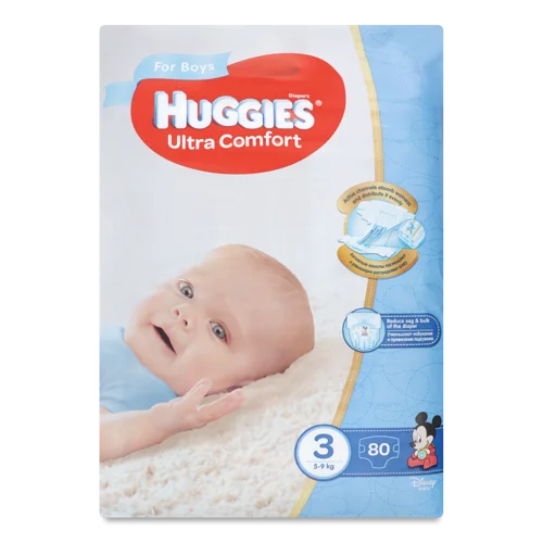 Підгузки Ультра Комфорт Huggies, 5-9 кг, 80 шт, в/ґ