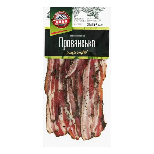 Грудинка Прованська Алан сиров'ялена вищого ґатунку 120г