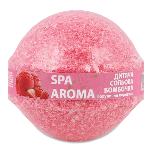 Дитяча Сольова Бомбочка Полуничне Морозиво Spa&Aroma 75г