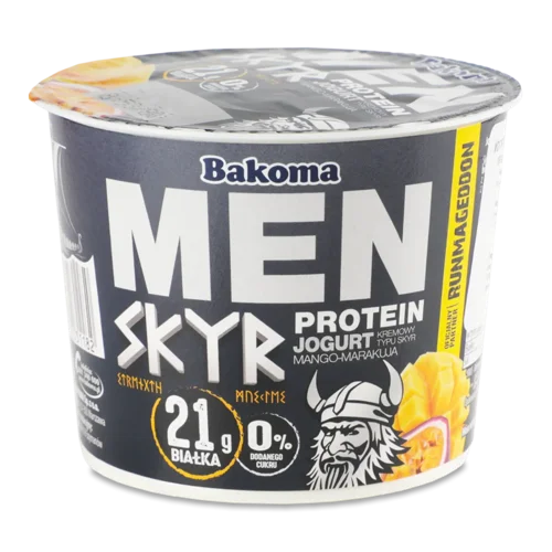 Йогурт Bakoma MEN SKYR протеїновий зі смаком манго-маракуя 2%