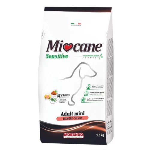 Корм сухий Miocane Sensitive Monoprotein з лососем для собак малих порід 1,5кг