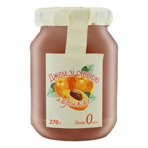 Джем зі стевією Абрикос Корисна Кондитерська с/б 270г