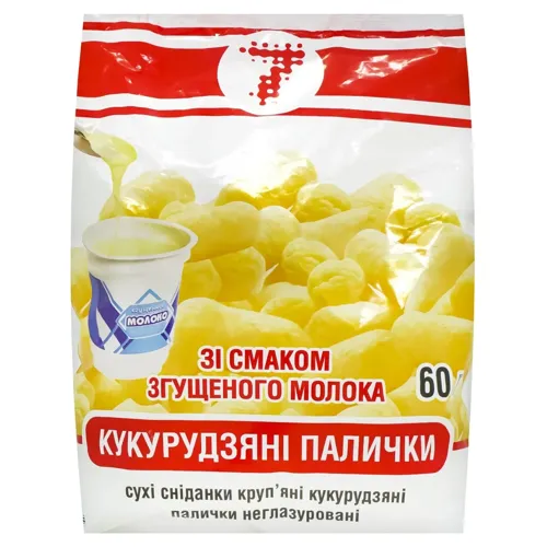 Палички кукурудзяні Семерка зі смаком згущеного молока 60г