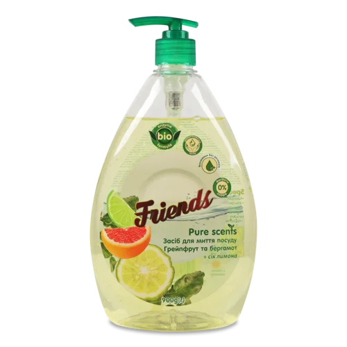 Засіб для миття посуду Грейпфрут та бергамот Pure Scents Friends 900г