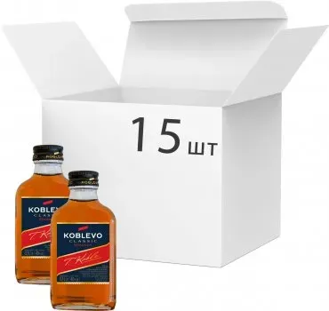 Бренди Коблево виноградне ординарне 0.1л х 15 шт 40%