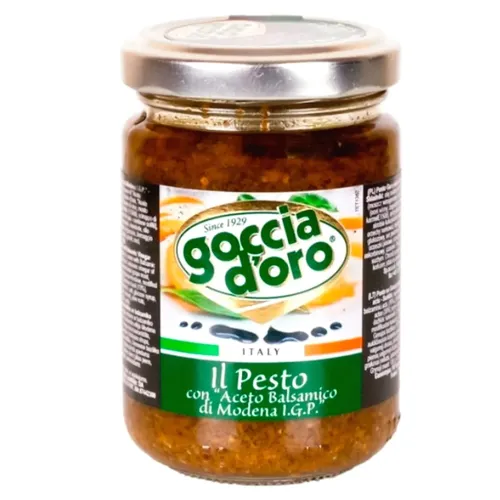 Соус Goccia D'oro Песто генуезький з бальзамічним оцтом та сиром 130г