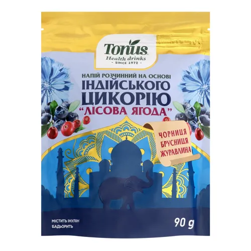 Напій розчинний на основі індійського цикорію та ячменю Лісова ягода Tonus д/п 90г