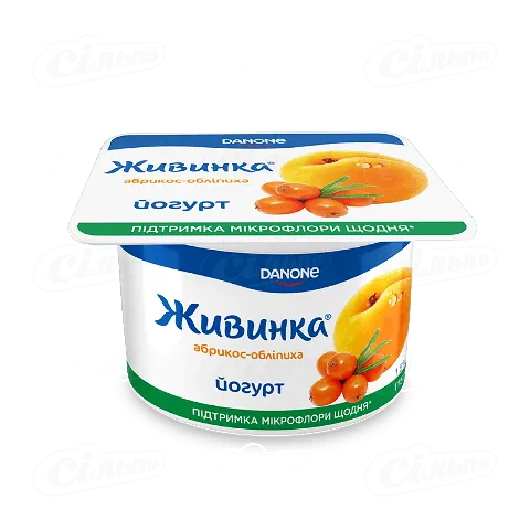Йогурт «Живинка» абрикос-обліпиха 1,5%, 115г