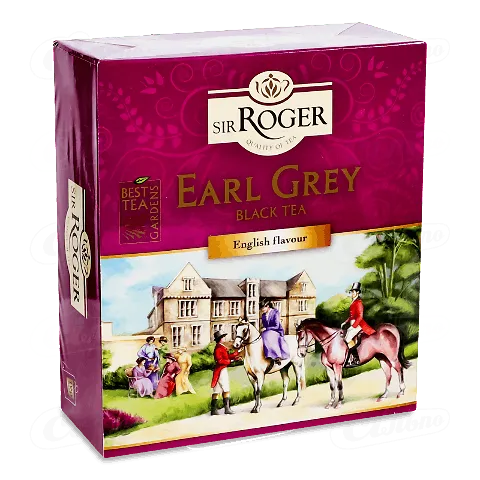 Чай чорний Sir Roger Earl Grey, 100*2г/уп